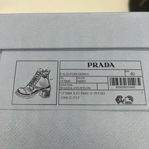 Prada Brushed leather and nylon laced booties - Picture 12 of 15